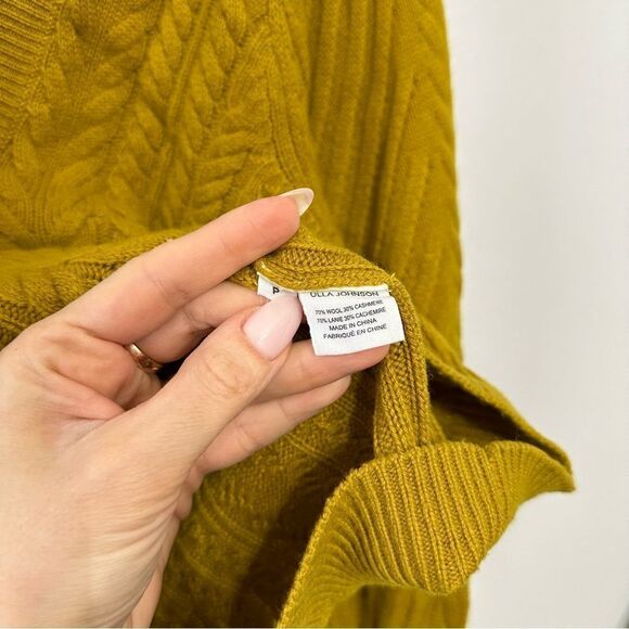 Ulla Johnson Puff Sleeve Sweater in Mustard Wool - Picture 5 of 10